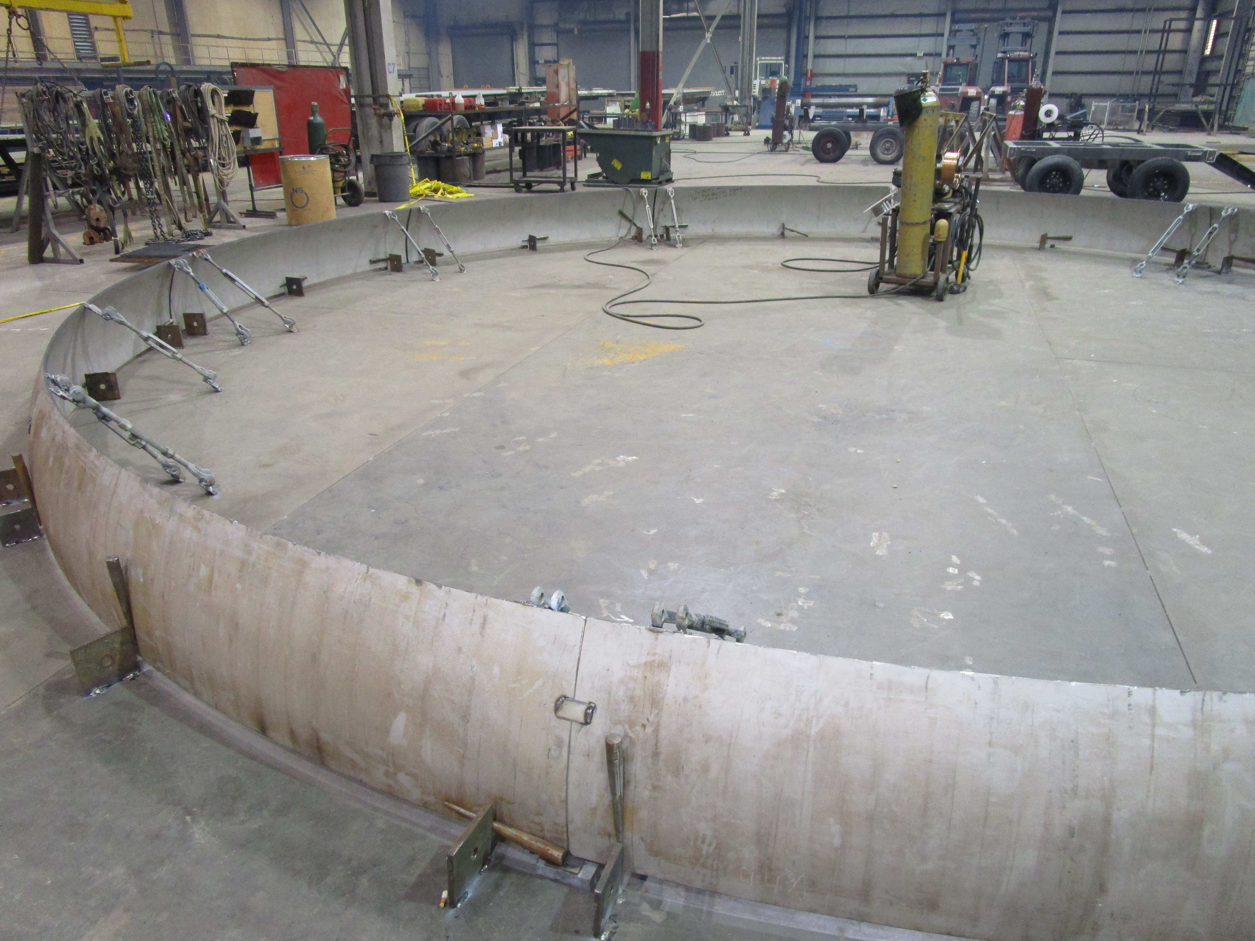 Large segmental knuckle set up on the shop floor