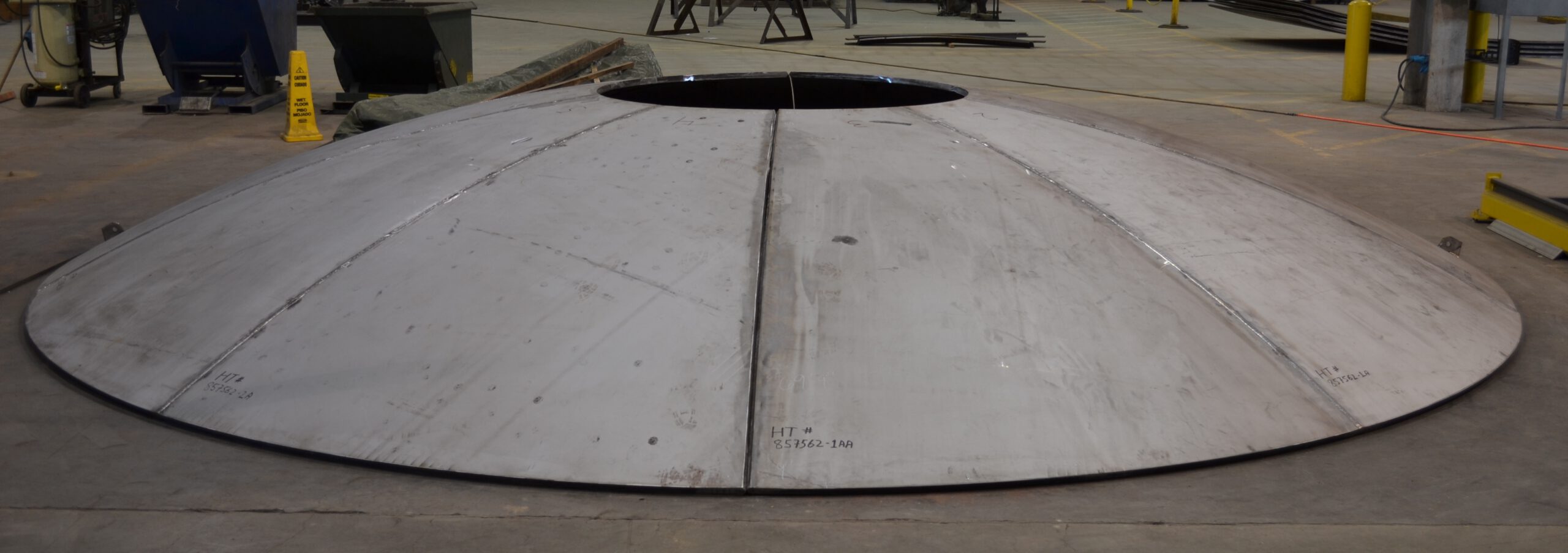 Duplex digester cone under the crane